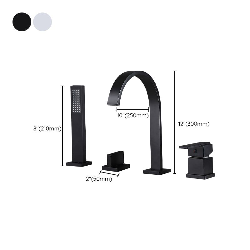Deck-Mount Roman Tub Faucet Modern Style Roman Copper Tub Faucet