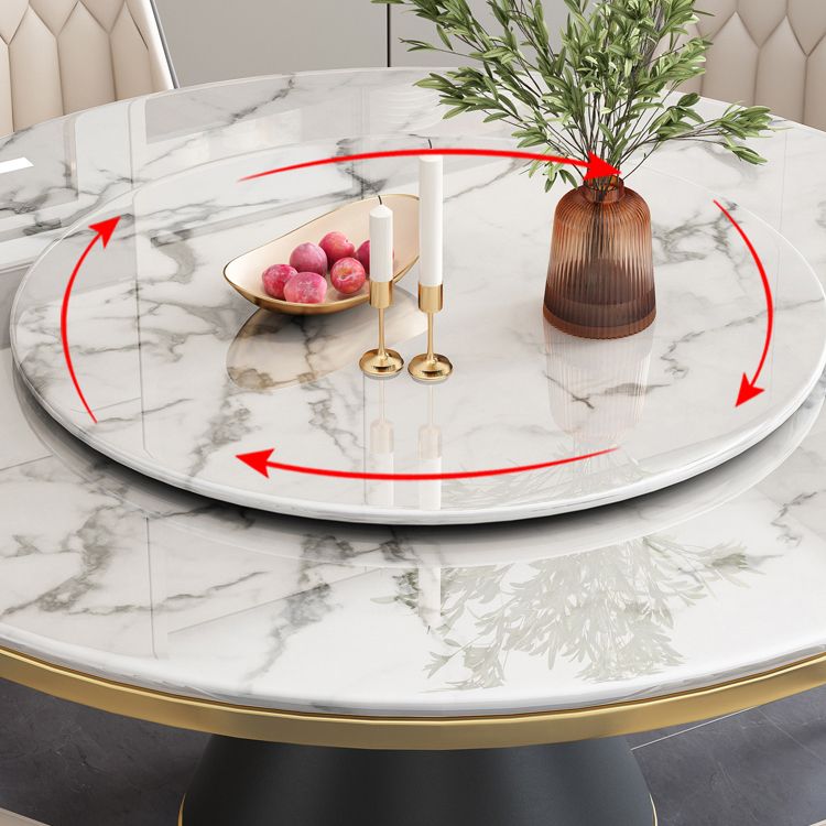 Contemporary Dining Table Pedestal Table for Home Kitchen Dinner