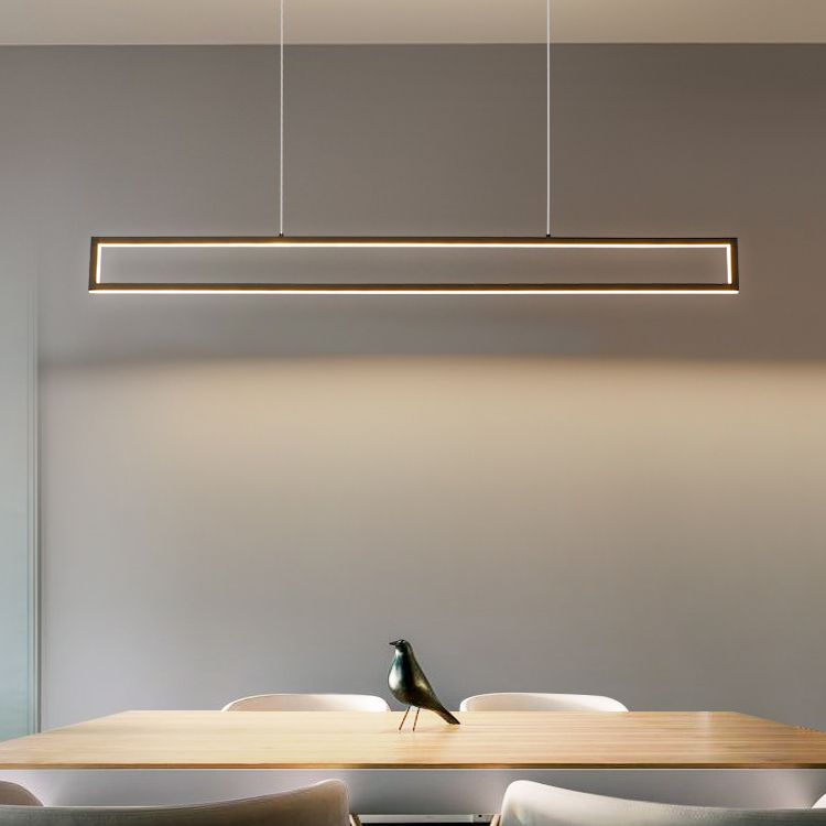 Rechthoek eiland kroonluchter licht modern metalen hangende kroonluchter