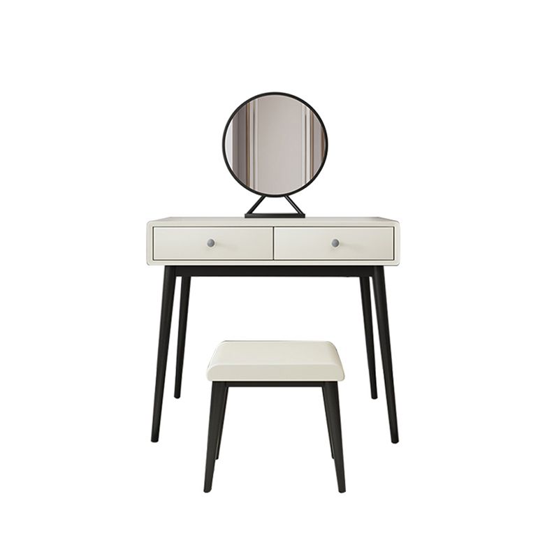 White Wooden Top Make-up Vanity with Drawer for Bedroom 29.53"