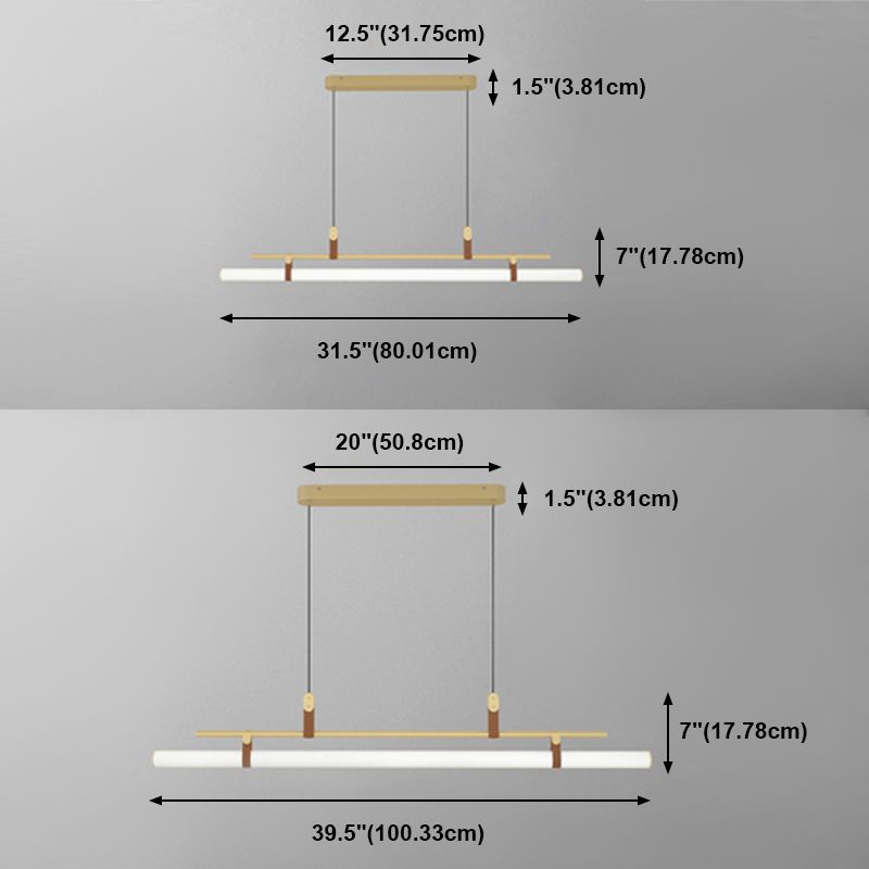 Linear Island Chandelier Lights Modern Acrylic Chandelier Lighting Fixtures