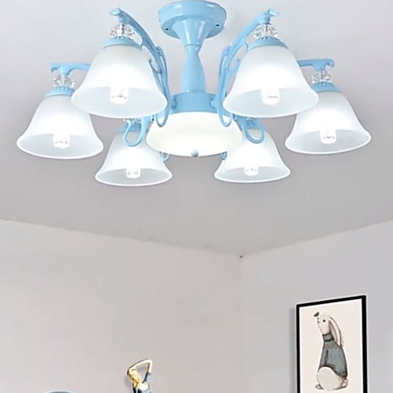 Administrateur de plafond de chambre à coucher en verre semi-chasseur ombré Tiffany