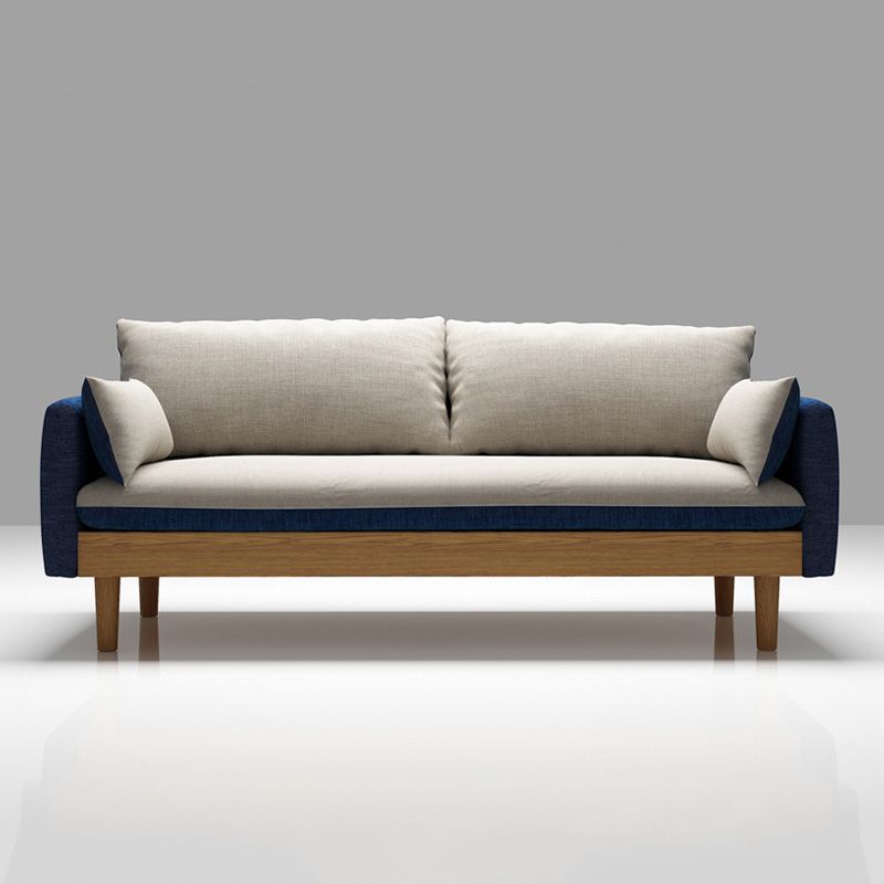 Back sciolto 29,52 "d x 29,92" divano di divano in legno in legno scoperto