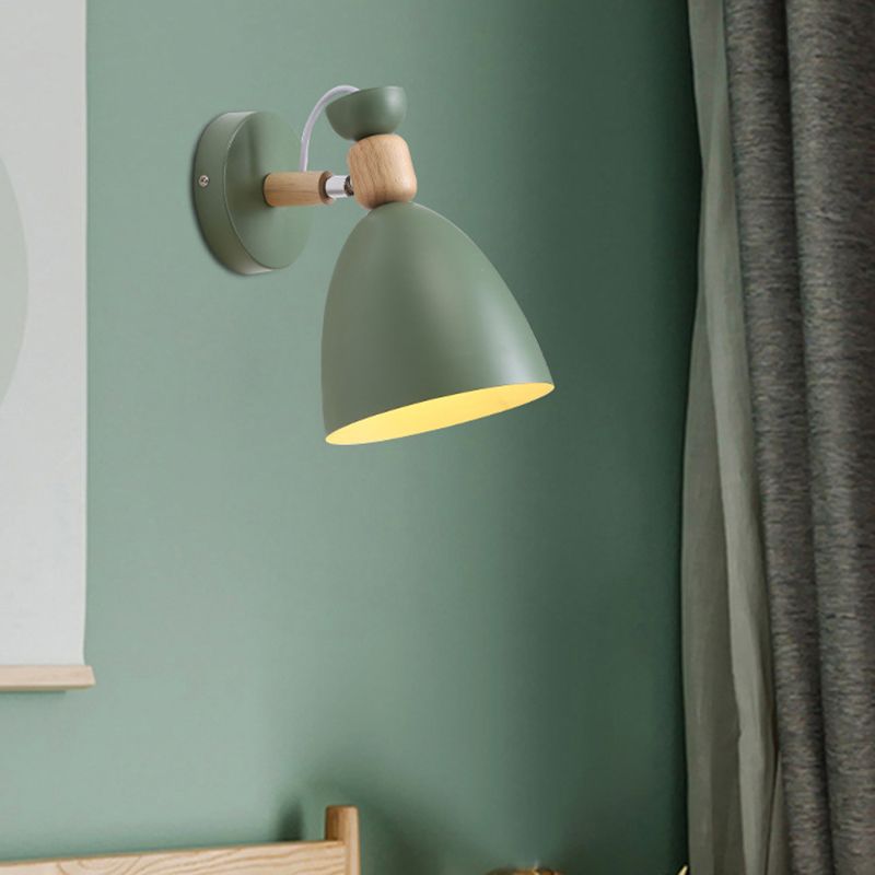 Nordic Style Cone-Shaped Wall Light 1 Light Iron Wall Lamp for Living Room
