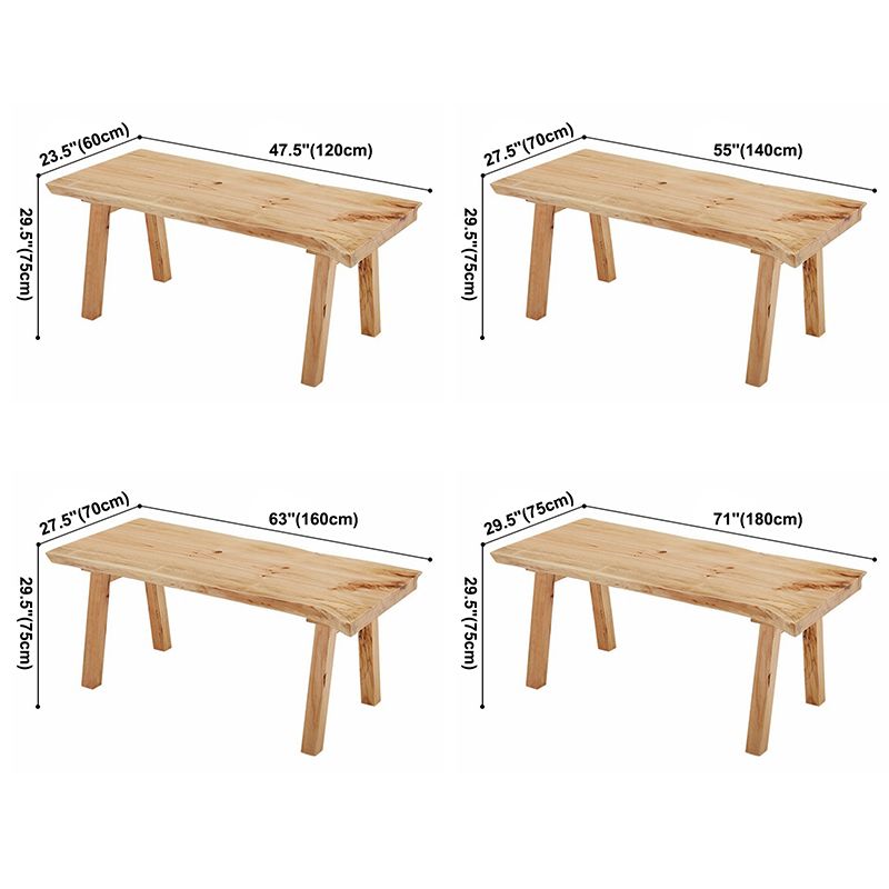 Tavolo da pranzo kaki standard glam tavolo da pranzo a forma di rettangolo in legno massiccio per cucina
