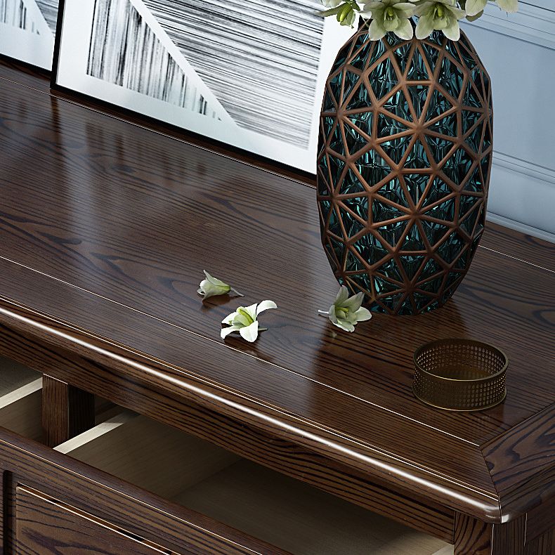 Modern Accent Chest with 7 Drawers and Solid Wood Bun Feet Chest