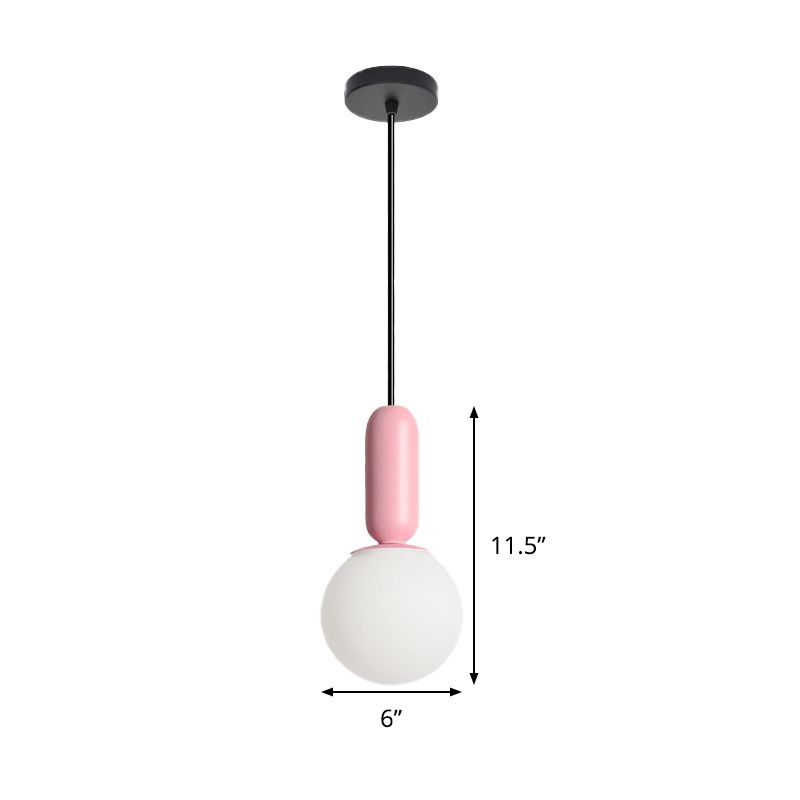 Nordic Elemy Bare Bulbe Pendant Light 1 Head Hanging Lampe for Study Room Bedroom