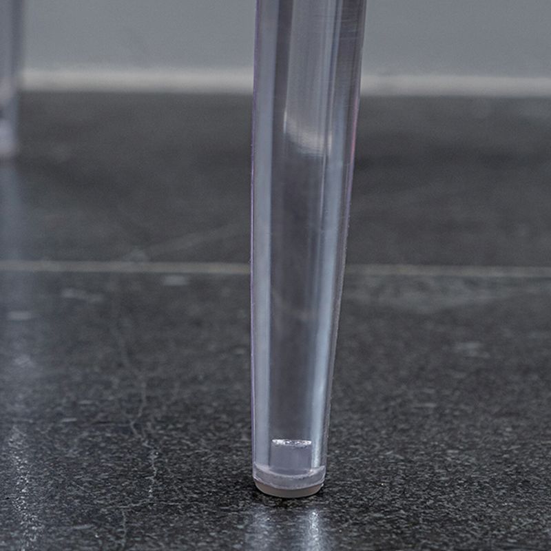 Glam Acrylic Frame Dining Armchair Slat Back Stacking Arm Chair