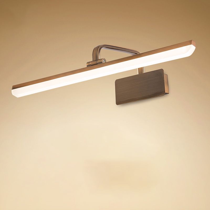 Luz de tocador de metal de estilo moderno Luz de espejo LED lineal para el baño