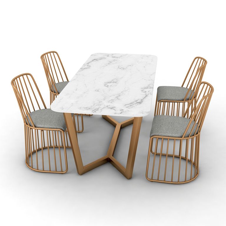 Moderne Küche Marmor Top Möbel von Standardhöhe formeller Esszimmertisch Set Set