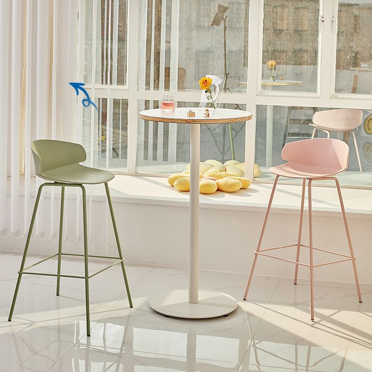 Nordic Style Metal Bar-stool Plastic Counter Bar Stool for Home