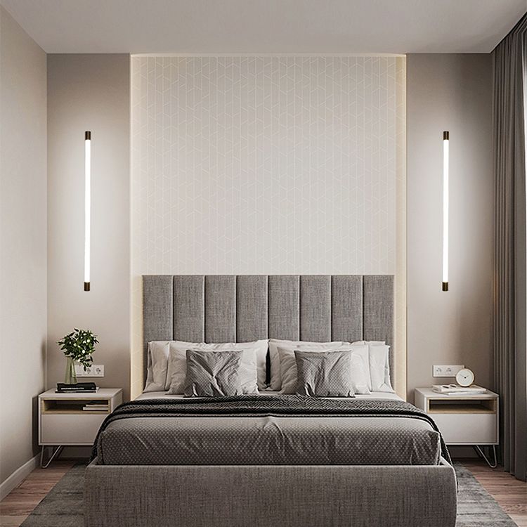 Gold Linear LED Wall Lamp in Modern Concise Style Aluminium Wall Light with Acrylic Shade