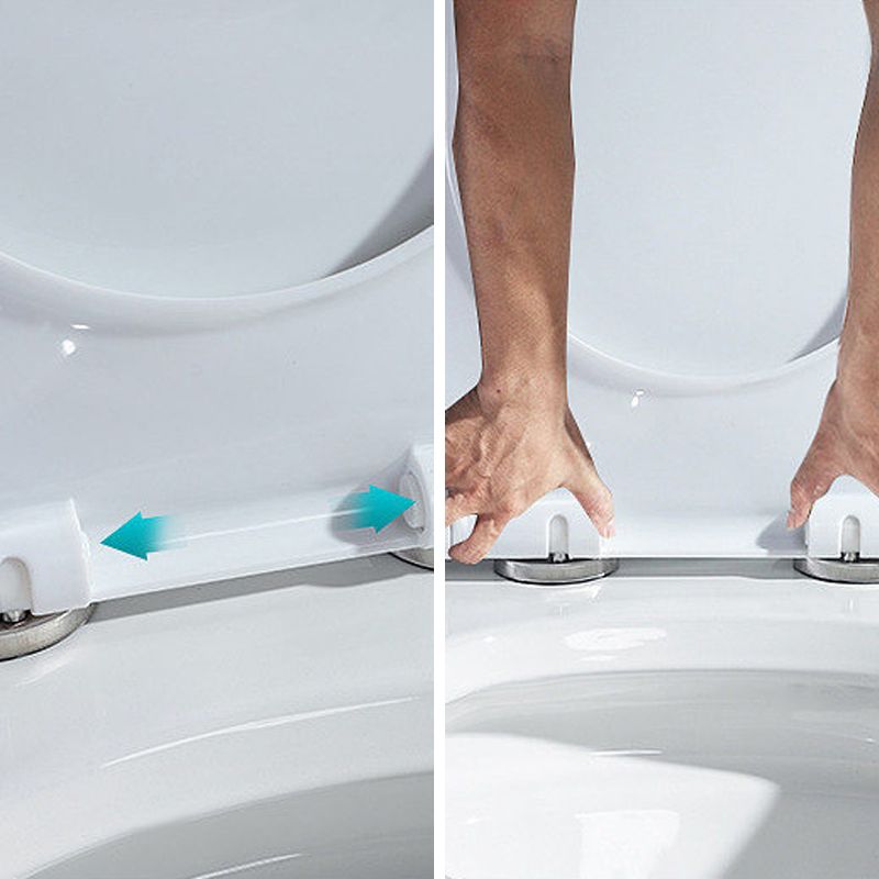 White Toilet Glazed Surface Modern All-In-One Toilet Bowl for Bathroom