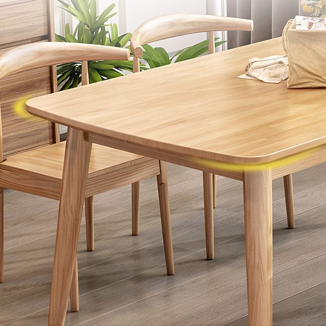Contemporary Style Dining Table with Solid Wood Dining Table and Chairs for Home Use