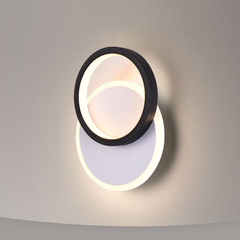 Luce murale a forma geometrica minimalista Luce a LED SCONCE LED in bianco nero in bianco