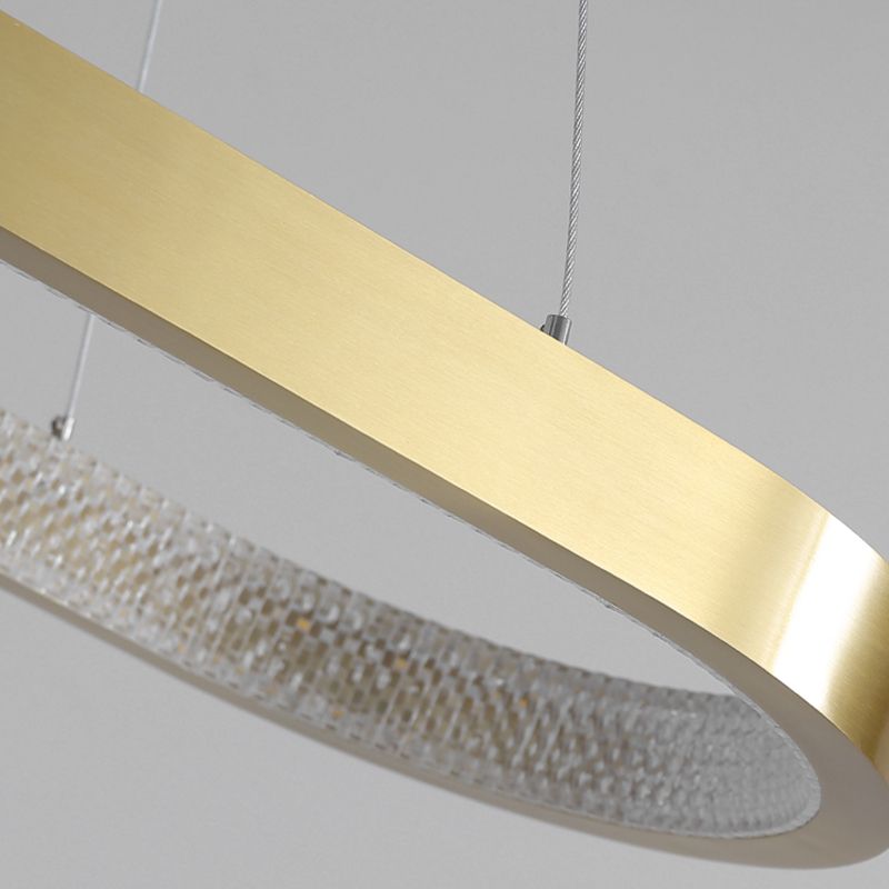 Comedor nórdico de la isla moderna del comedor ovalado LED colgante de luz colgante