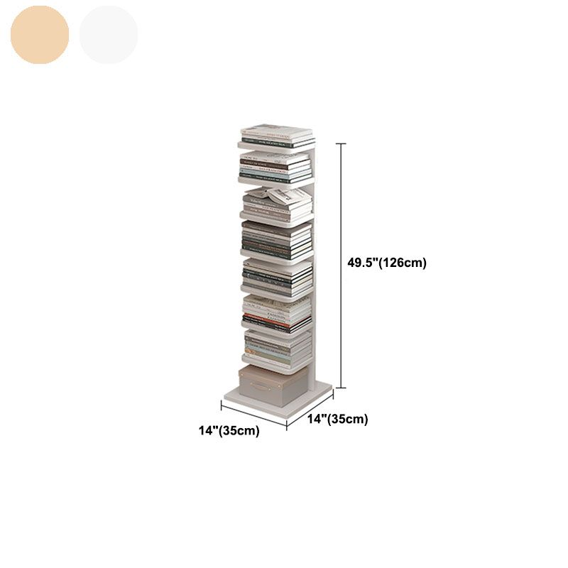 Modern 13.77" Wide Etagere Book Shelf Manufactured Wood Bookcase