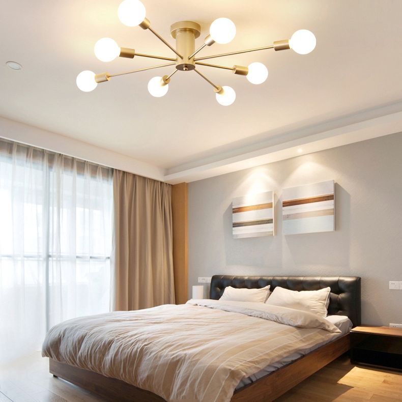 Accesorio de techo de semi-semi-flush sputnik semi desplazamiento luz para espacios interiores