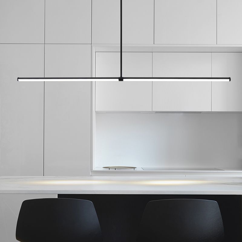 Estilo moderno lineal colgante de metal ligero 1 luz colgante de colgante
