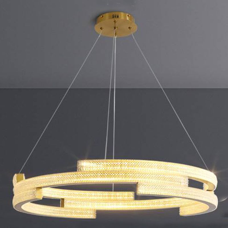 Lampadario moderno di lussuoso lampadario a sospensione di cristallo geometrico a sospensione del lampadario appeso