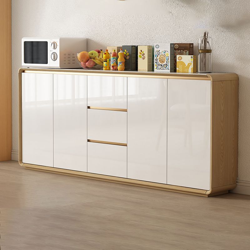 Contemporary Style Adjustable Shelving Wood Sideboard Cabinet with Cabinets and Drawers