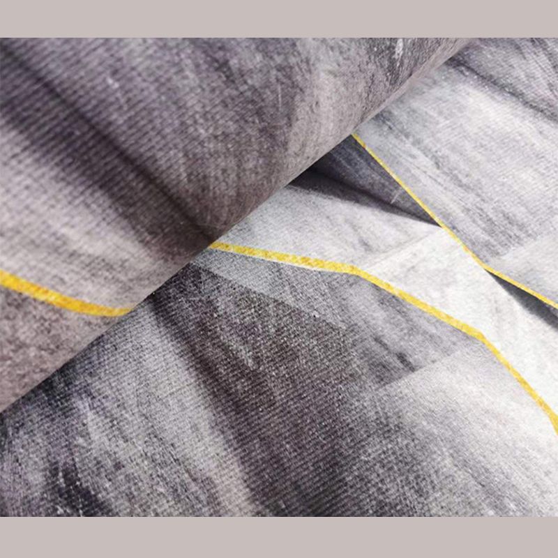 Modern Indoor Rug Polyester Marble Print Rug Non-Slip Backing Carpet for Living Room