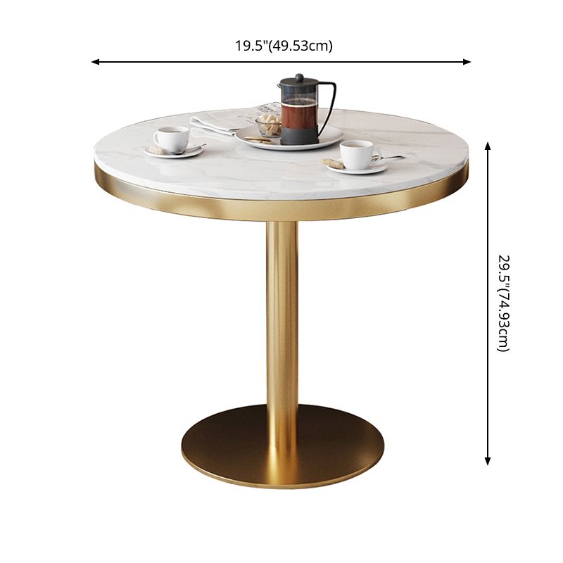 Nordic Sintered Stone Dining Room Set Standard Height with Pedestal Base Dining Furniture