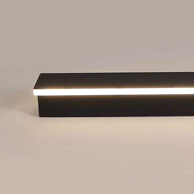 Éclairage mural en métal linéaire Style moderne 1 Éclairage mural d'éclairage en noir