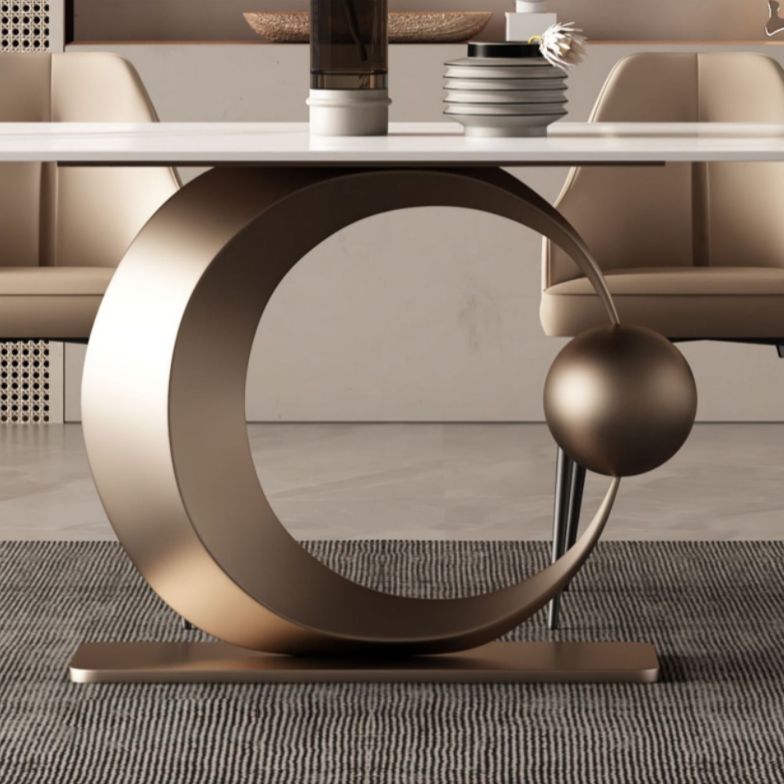 Luxury Sintered Stone Top Dining Set 1/4/5/7 Pieces Rectangle Dining Table with Chairs