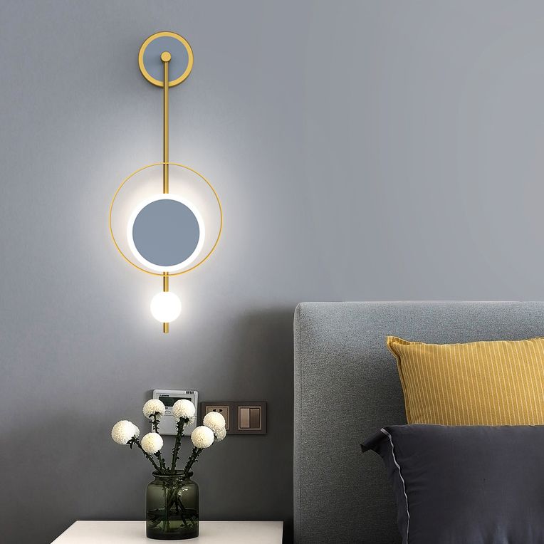 Verstellbares Licht 1 leichte kreisförmige Wandleuchter nordischer Luxusstil Metallleuchten