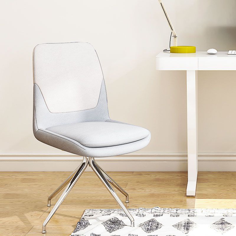 Armless Office Desk Chair Modern Mid Back Upholstered Task Chair