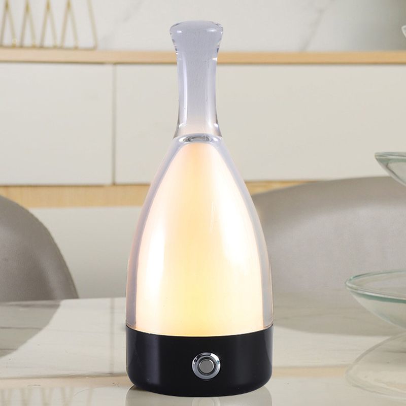 Bottle Shape Table Lamp Modern Style Glass Single Light Table Light