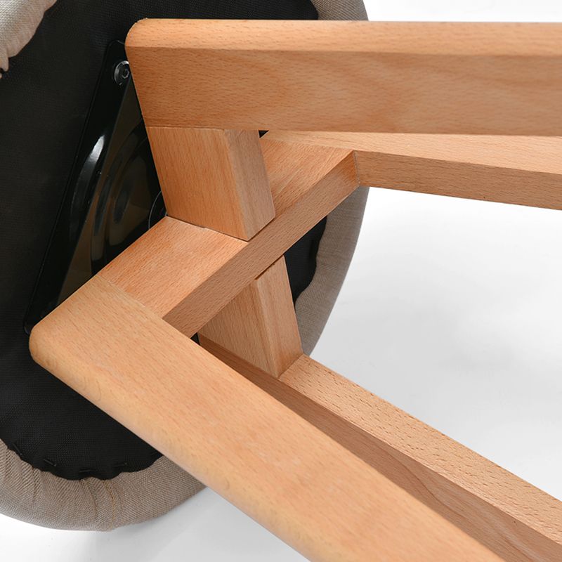 Moderner Barhocker aus massivem Holz, Fußstütze, niedrige Rückenlehne, Eimer-Thekenhocker mit Kissen, 1 Stück