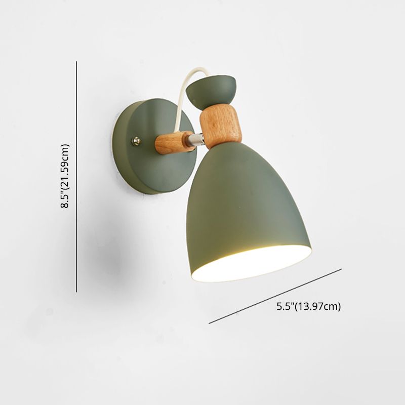 Geometric Shade Wall Lighting Modern Nordic  Style Metal 1 Light Sconce Light in Green and White