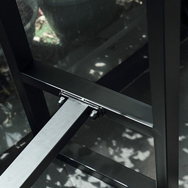 Solid Wood Pub Table Modern Rectangle Bar Height Bar Table in Brown