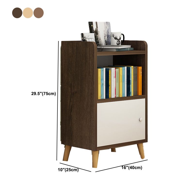 Scratch Resistant Rectangle Accent Cabinet 9.84" Wide Contemporary Wooden Cabinet