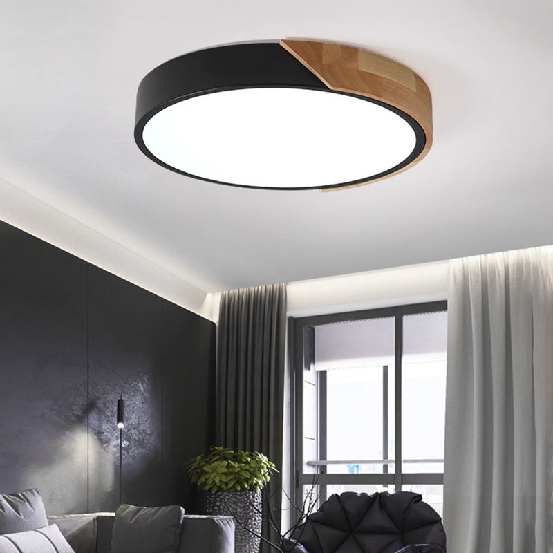 Round Flush Mount Light 1 Light Acrylic Modern Macaron Flush Mount Spotlight for Bedroom
