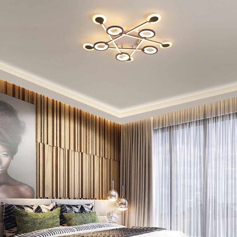 31,5"/39" W gekreuzte Deckenbeleuchtung, moderne, stilvolle Acryl-LED-Einbauleuchte in Schwarz mit warmem/weißem Licht