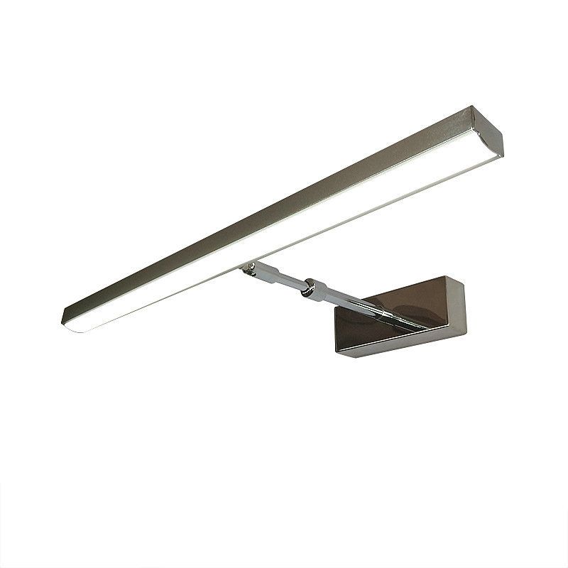 Arm Length Adjustable Minimalism LED Vanity Light Contemporary Style Stainless Steel Makeup Mirror Light with Acrylic Shade