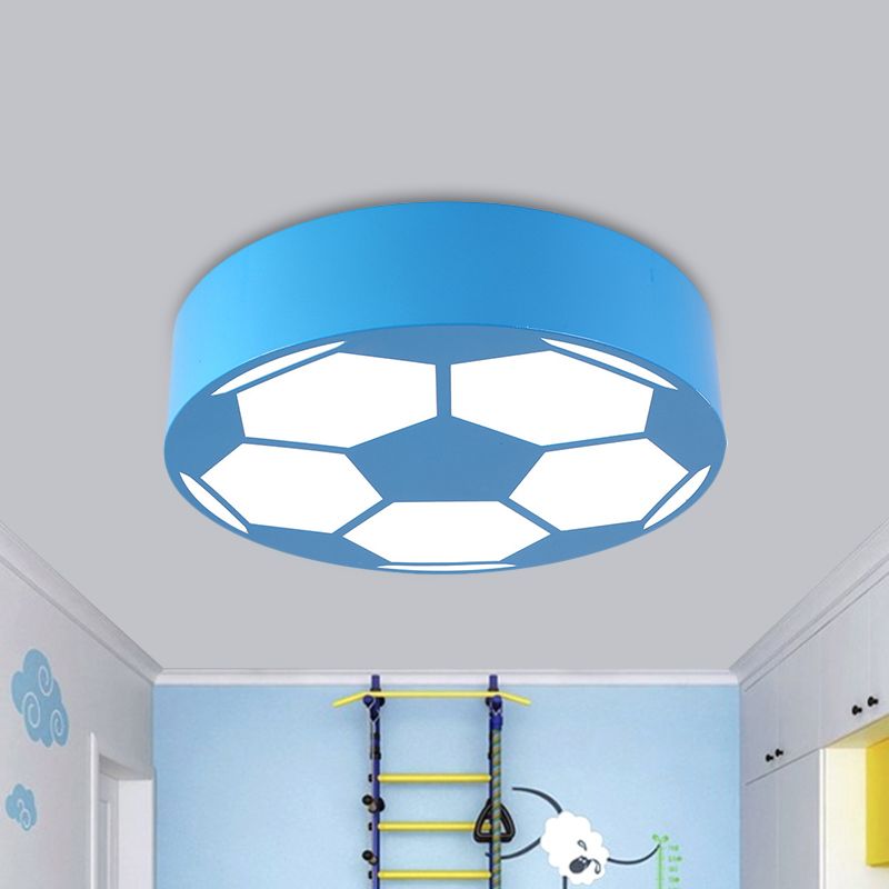 Plafonnier LED en métal de style enfant avec abat-jour en acrylique, rouge/jaune/bleu