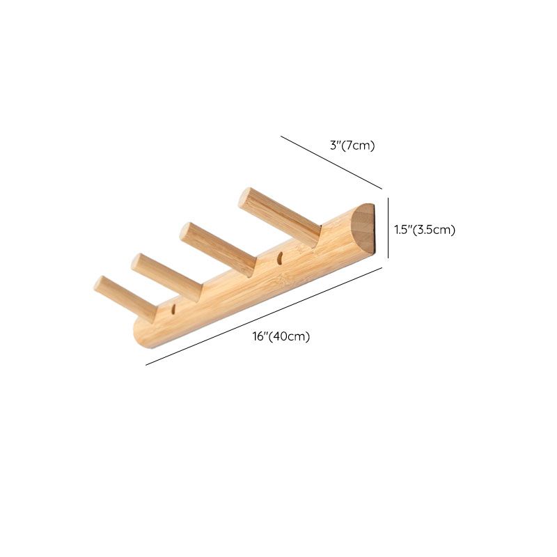 Wooden Coat Rack Contemporary Style Home Wall Hanging Coat Hanger
