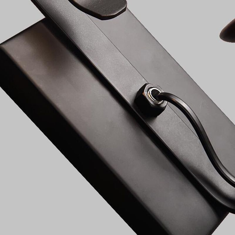 Glass Geometric Shade Wall Lighting Industrial Style 1 Light Wall Mounted Light Fixture in Black