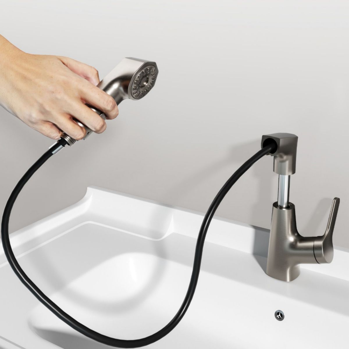 Lever Handles Lavatory Faucet Modern Vessel Sink Bathroom Faucet