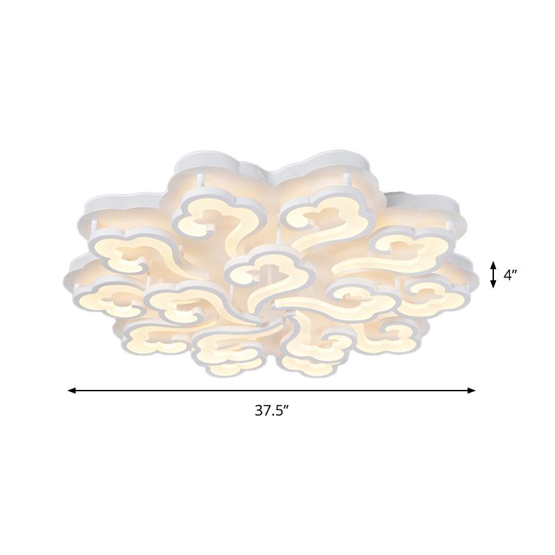 Cloud Cloud LED Flush Plafond Lampe de plaque simplicité 4/6/12 LUMIÈRES LA MONTAGE LEMPLAGE DU MONT