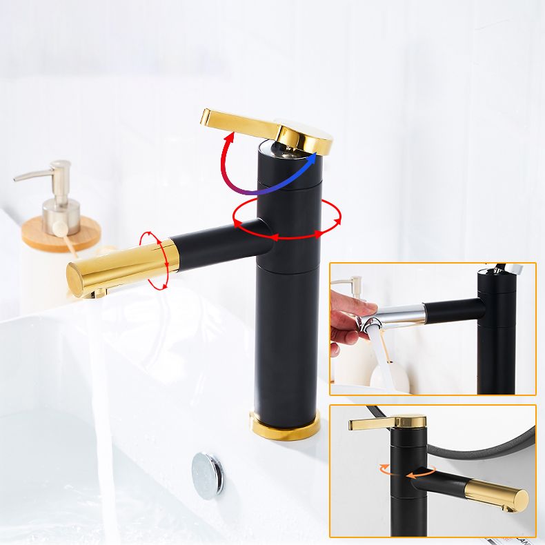 Glam Sink Faucet Single Lever Handle Faucet with Swivel Spout