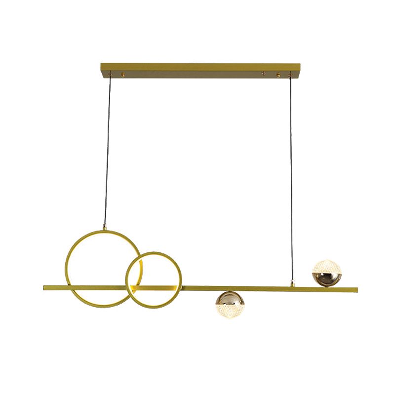 Multiple-Light Globe Island Lighting Modern Metal Island Pendant Lights