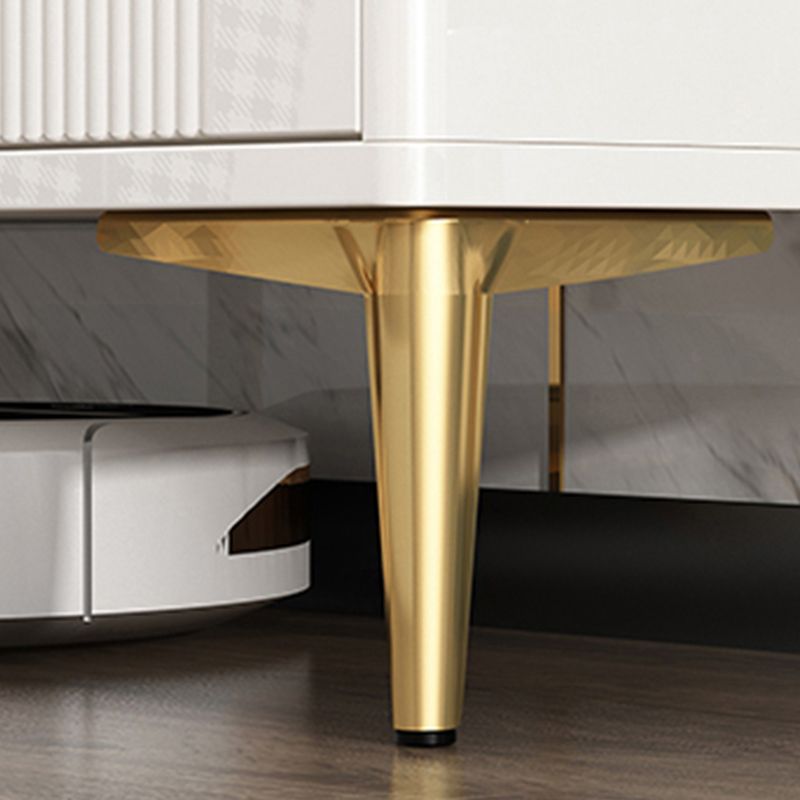 Contemporary Bedroom Storage Chest Stone Chest in White with Drawers