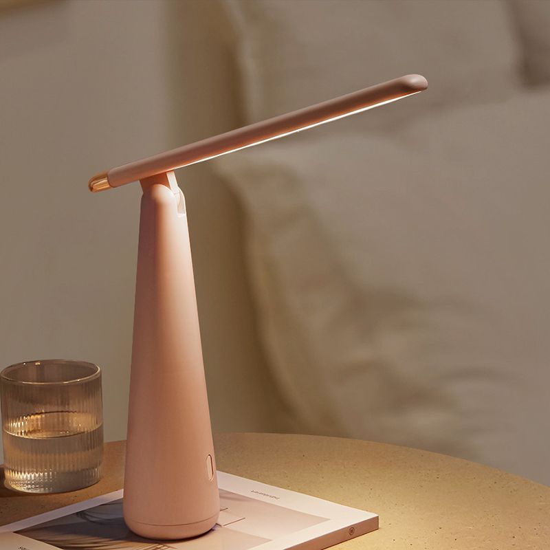Tapered Collapsible LED Table Lamp Nordic Macaroon Style Dimmable Nightstand Light
