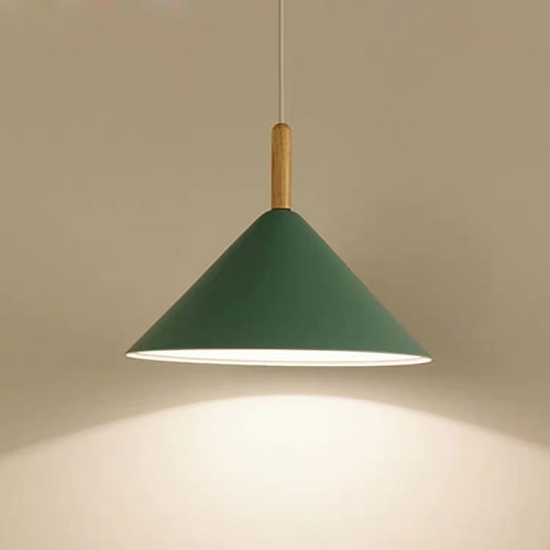 6-Color Optional Macaroon Simplicity Hanging Lamp Cone Shade Nordic Style Lighting Pendant for Dining Room