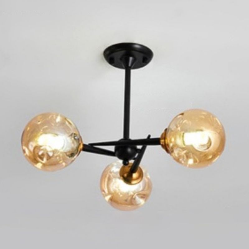 Spherical Chandelier Pendant Light Modern Style Glass Chandelier Lighting Fixture